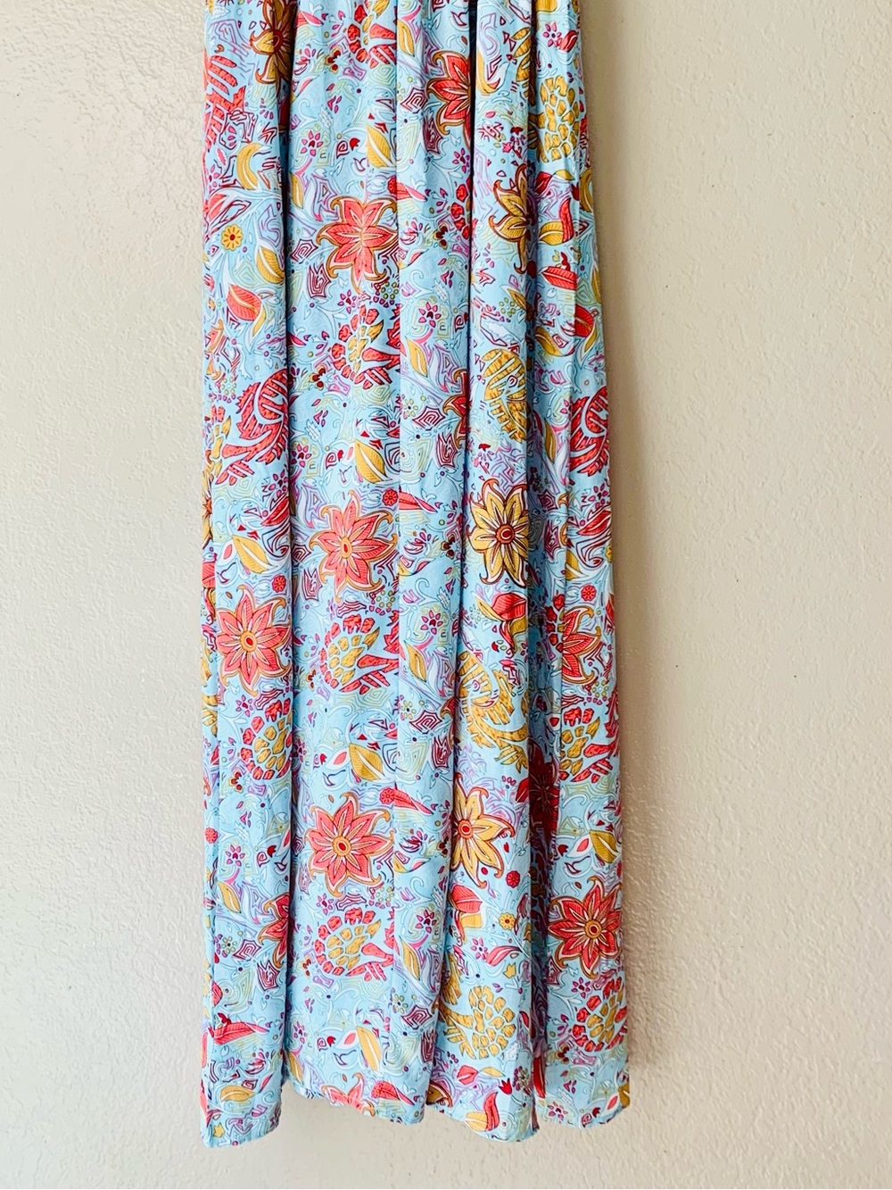 MIDUO Summer Casual Floral Puff Sleeve Y2K Style Boho Smocked Maxi Dress Size M - Picture 10 of 11